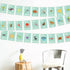 Spanish Alphabet Wall Cards 5x7, Blue Nature, Kid's Room Decor, Nursery Art, Gender Neutral