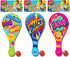Kool N' Fun Plastic Paddle Ball Set (6 Paddles) by JARU, Classic Retro Indoor & Outdoor Game Toys for Kids & Adults