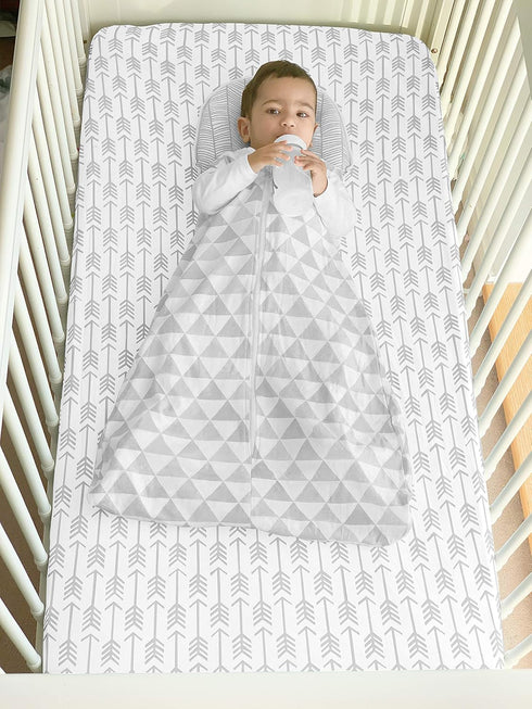 BaeBae Goods Pack 100% (24 38 5) Pack N Play Sheets - Super Soft Jersey Knit Cotton Mattress Sheets - Portable Mini