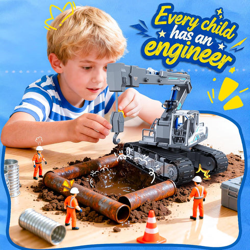 134 8-12, 8+ SMILESSKIDDO Crane Truck Toy - PCS Hydraulic Science Kits for Kids Age Teenage Engineering Kit