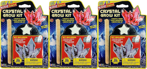 JA-RU Kids Science Kit Crystal Grow Kit (3 Crystal Kits), DIY Stem Learning Toys for Kids
