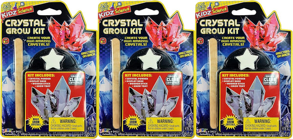 JA-RU Kids Science Kit Crystal Grow Kit (3 Crystal Kits), DIY Stem Learning Toys for Kids