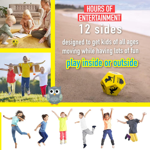 Animal Games Dice, Indoor Recess Activities & Outdoor Dice Games for Kids, Daycare Equipment for Toddlers