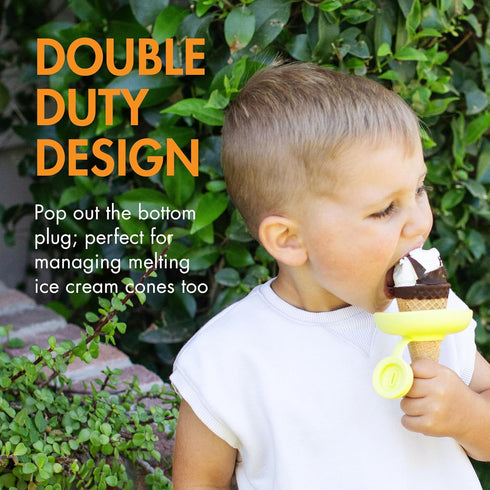 Frozen Summer 2 4 Count Boon Drizzle Silicone Ice Pop Holder - Silicone Drip Catcher for Treats and Ice Cream Cones