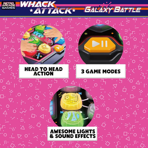 Whack Attack Electronic Galaxy Battle Game with Sound and Light | Fun Educational Gift for Boys and Girls | STEM Toy