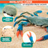 Blue Crab TiKi Bar Nursery, Realistic Plastic Crab Bath Toy, Ocean Sea Animals Figures, Pool Toys for Beach