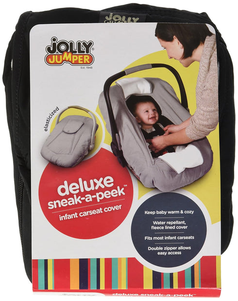 Cozy Deluxe Sneak-A-Peek Baby Cover - Black for Comfort