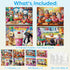 Jeacirio 4-Pack 100 6-8 8-10 100 4-6, Piece Puzzles for Kids Ages Year Old Large Piece Puzzles for Seniors Pieces