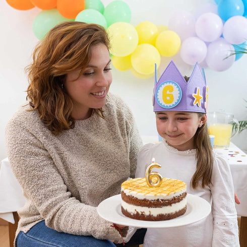 BONNYCO Mermaid Birthday Crown with Interchangeable Numbers 0 to 9, Themed Figures for Girls Birthday Gifts
