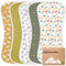 Organic Burp Cloths Baby Boy & Girl - 5-Pack Super Absorbent Cotton