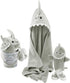 Set Baby Shark Baby Gift -Babies Bath Essentials, Newborn Baby Boy Gift, Shark-Themed Shower Gift