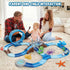 219 Set 360 3-8 VATOS Shark Track Toys - Pcs Flexible Race Track with Loops, Electric Shark Car & Auto-Rotating, Create