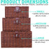 Set of 3 Woven Wicker Storage Baskets with Lid & Lock, Multifunctional Organizer for Nursery, Baby, Clothes