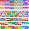 amicbng 108 PCS Mini Pop Keychain Fidget Toys, 3 Shape Pop Fidgets Party