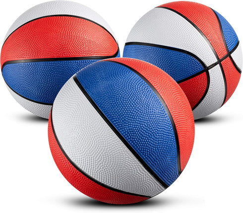 Mini Basketball Balls for Kids 7 Inch, 3 Pack - Indoor & Outdoor Mini Hoop Basketball Set for Small Hoops & Pool Parties