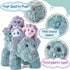 EARTHSOUND Triceratops Dinosaur Stuffed Animal - 18" Cute Small Mommy Plush Toy with Little Babies