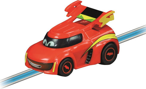 Carrera First Batwheels Slot Car Race Track with Spinners, Includes Bam and Redbird Cars, Battery-Powered Racing Set