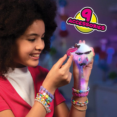 WOW! PODS Chibies Boom Box - Sparkle, Cute Fluffy Party Pets That Flash to The Beat of Music