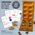 2-Player Set 56 Mancala Board Game with Magnetic Lock Classic Folding Game Wooden Mancala with Glass Pebbles Mancala