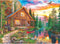 My Happy Place - Forest Cabin Home - 1000 Piece Jigsaw Puzzle for Adults by RoseArt