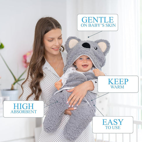 0-6 BYDOOO BD Baby Swaddle Blanket Koala Months Cute Organic Ultra Soft Plush Stuff Must Have Infants Girls Boys