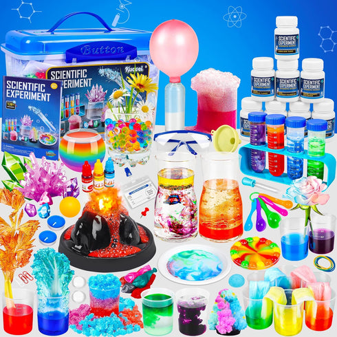 Kuovei Science Kit for Kids,120 Science Lab Experiments,Scientist Costume Role Play STEM