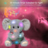 11'' Hopearl LED Musical Stuffed Elephant Lighting Up Singing Plush Toy Adjustable Volume Lullaby Animated Soothe