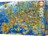 Educa 17962, Crazy, 500 Piece Puzzle for Adults and Children from 10 Years, Map of Europe, Multicoloured