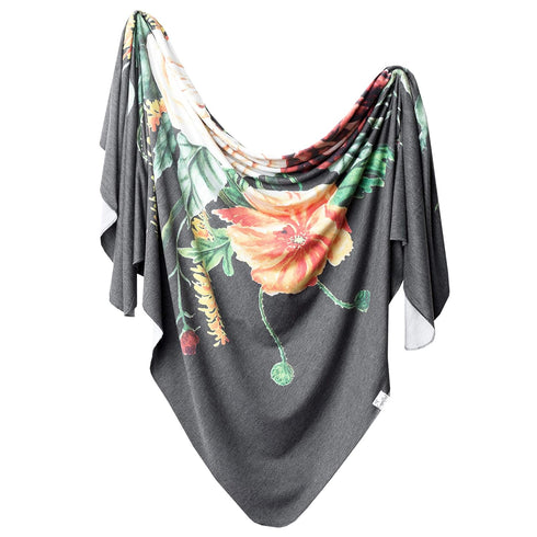 Copper Pearl Large Premium Knit Baby Swaddle Receiving Blanket Raven