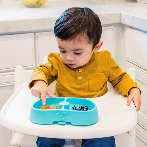 Nummy BOWL - Pure Silicone Bowl with Hidden Suction Cup for Babies and Toddlers | BPA and Phthalate Free | Microwave