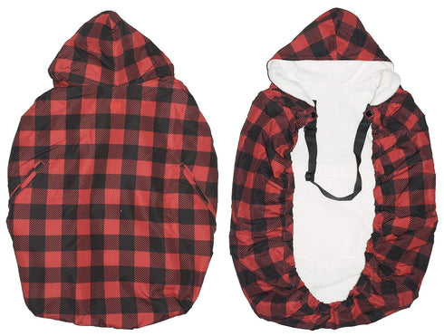 Red and Black Plaid Snuggle Cover for Babies