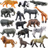 Flormoon 16Pcs Mini Animals Figures - Realistic Wild Animals Toys for Learning Educational Birthday Party Gifts