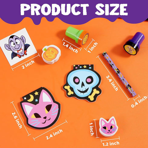 168 24 Pack Set JOYIN Pcs Assorted Halloween Art and Craft Stationery Kids Gift Trick or Treat Party Favor Toy