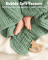 100% 2 Pack 32x32Inch Baby Bath Towels, Muslin Cotton Hooded Baby Towels for Newborn, Baby Towels with Hood for Infant