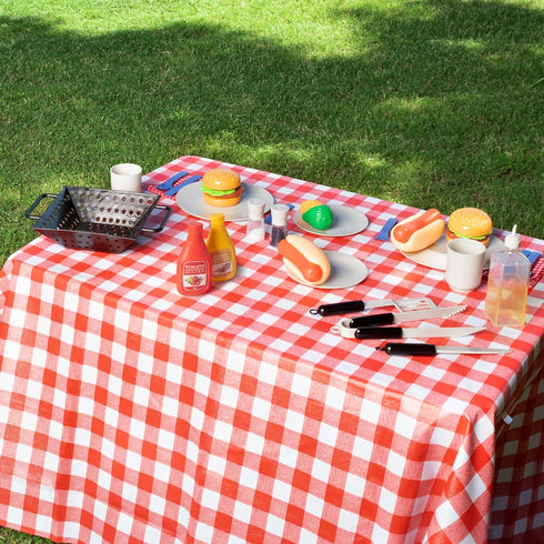 27 Playset Set Sets PCS Kids BBQ Grill Backyard Barbecue Play Grill Toy for Toddlers, Play Food for Kids Kitchen