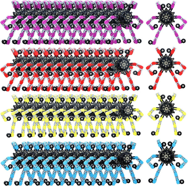 64 Pack Transformable Fidget Spinner Toys for Kids and Adults, Funny Stress