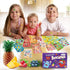 HORIECHALY Scratch and Sniff Stickers, 48 Sheets 12 Scents, Funny Scented Fruit and Food Pattern for Kids