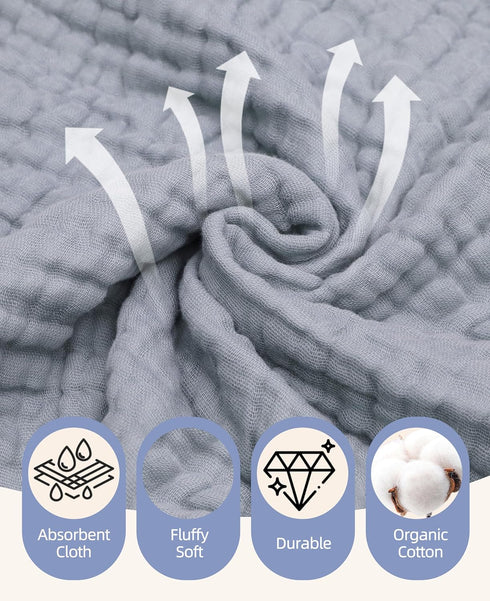 TRYISDICDVC 3-Pack 100% Hooded Baby Towels for Newborn Cotton Soft Babies Blanket Toddler and Kids Bath Towel Baby