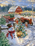Springbok - Christmas Tree Farm - 1000 Piece Jigsaw Puzzle featuring a Holiday Christmas Tree Farm