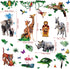 Amaonm Creative Giant Removable Cartoon Zoo Wild Jungle Animals 3D DIY Wall Decals for Kids Bedroom, Living Room,