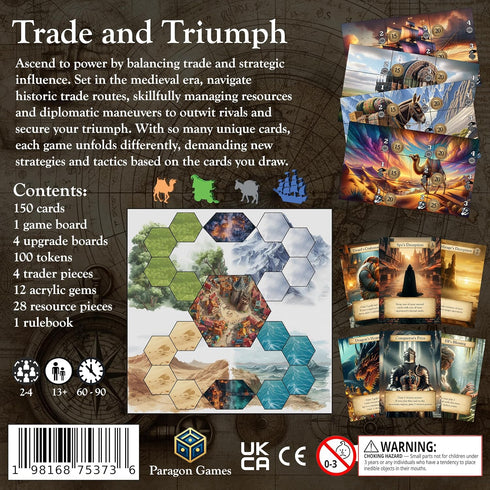 Paragon Games 13+, 2-4 60-90 Trade and Triumph Board Game Strategy Game of Medieval Trade and Resource Management |