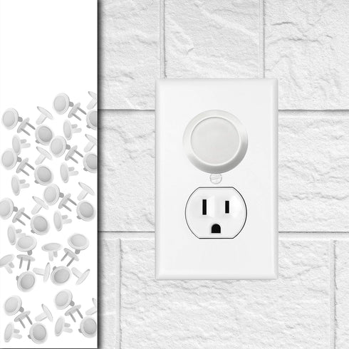 Driddle 50 Pack Outlet Plug Baby Safety Covers - Child Proof Socket Caps Protect Little Kids from Electrical Danger -