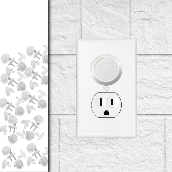 Driddle 50 Pack Outlet Plug Baby Safety Covers - Child Proof Socket Caps Protect Little Kids from Electrical Danger -