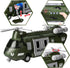 Set JOYIN Military Vehicles Toy of Friction Powered Transport Helicopter with Light and Sound Siren, and Soldier Army