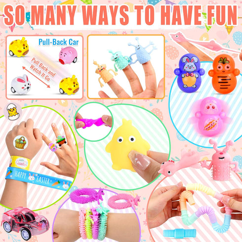 OCTERIC 360 Set 120 240 Pcs Prefilled Easter Egg Toys Include Pastel Color Plastic Eggs Filled with Assorted Mini