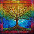 PICKFORU Stained Glass Puzzles for Adults, 1000 Pieces Mosaic Tree of Life Unique Rainbow Jigsaw Puzzle