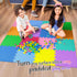 16 12" 12" Tummy Tiles with Borders | x Baby Play Mat Foam Puzzle Floor Tiles | Non-Toxic Soft Waterproof Interlocking