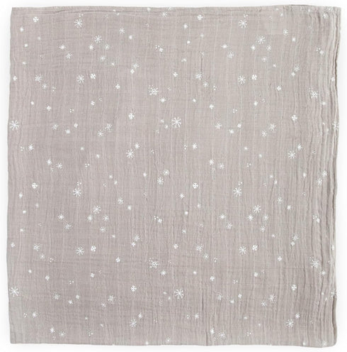 100% 47" 47" Little Unicorn Snow Flurries Cotton Muslin Swaddle Blanket | Single | Cotton | Super Soft | Newborns