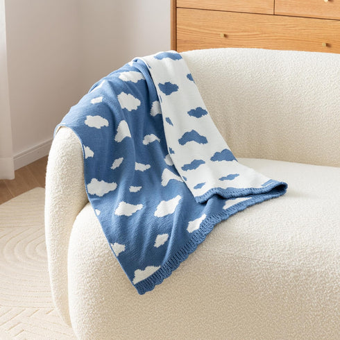 Gift(30x40 Inches,Bouncy Berkshire Baby Blanket,Ultra-Plush Reversible Chenille Knit Toddler Blanket,Cute Pattern