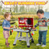 Toy BBQ Grill Set for Kids, Kitchen Toy Set with Smoke, Sound & Light for Outdoor Cooking Play